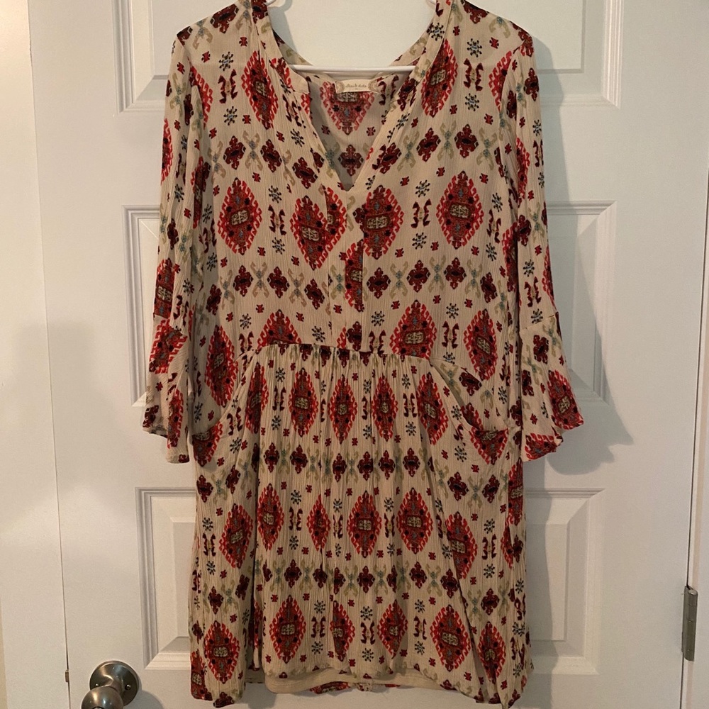 Lined dress with pockets